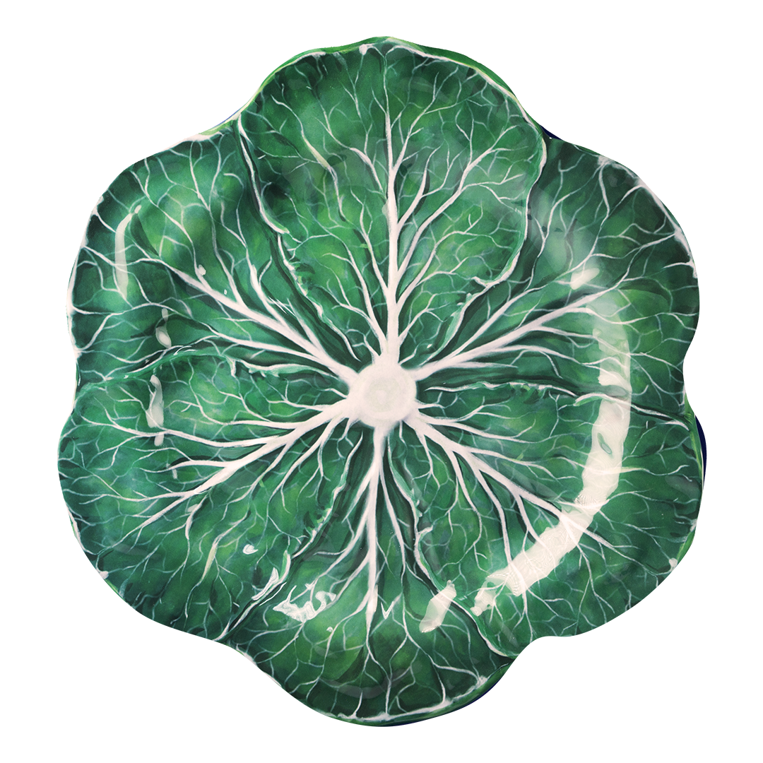 צלחת הגשה עגולה במגוון צבעים - ירוק