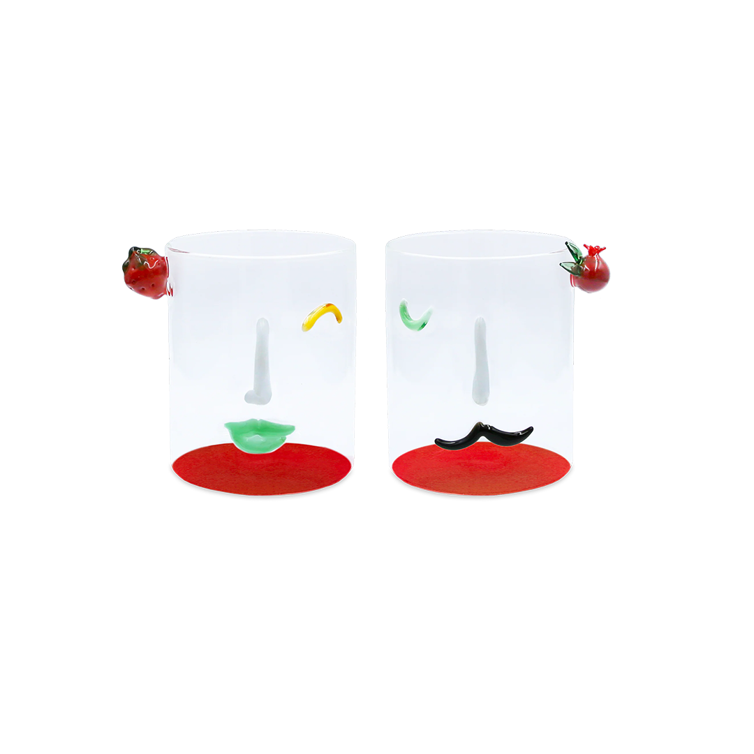 סט 2 כוסות - Romeo & Giulietta | אדום