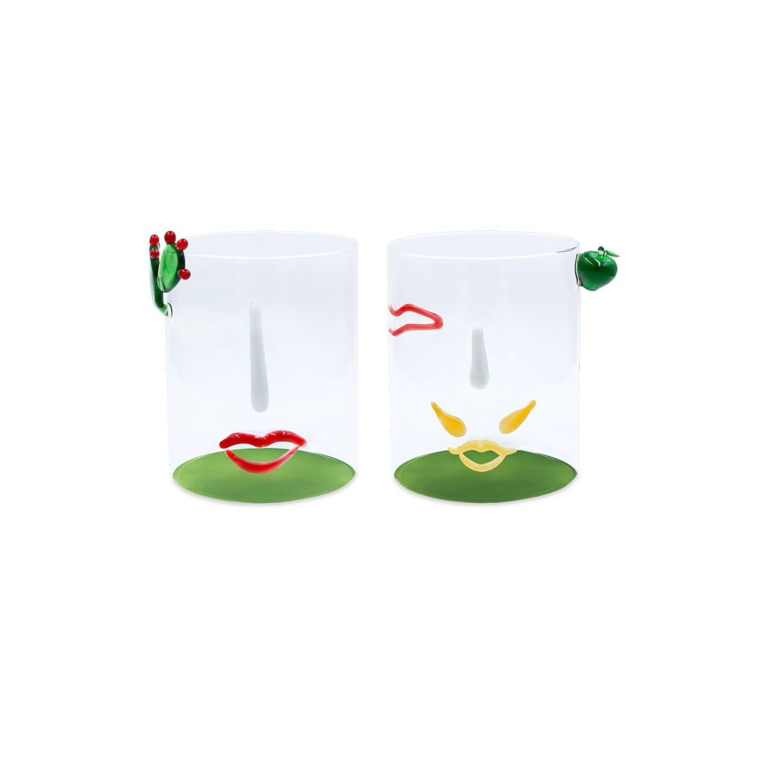 סט 2 כוסות - Romeo & Giulietta | ירוק