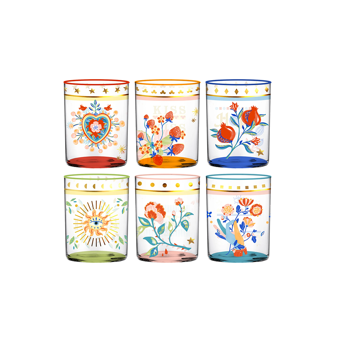 סט 6 כוסות - Mamma Mia