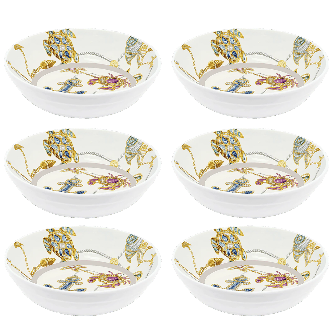 סט 6 צלחות עמוקות - Portofino | עם שוליים