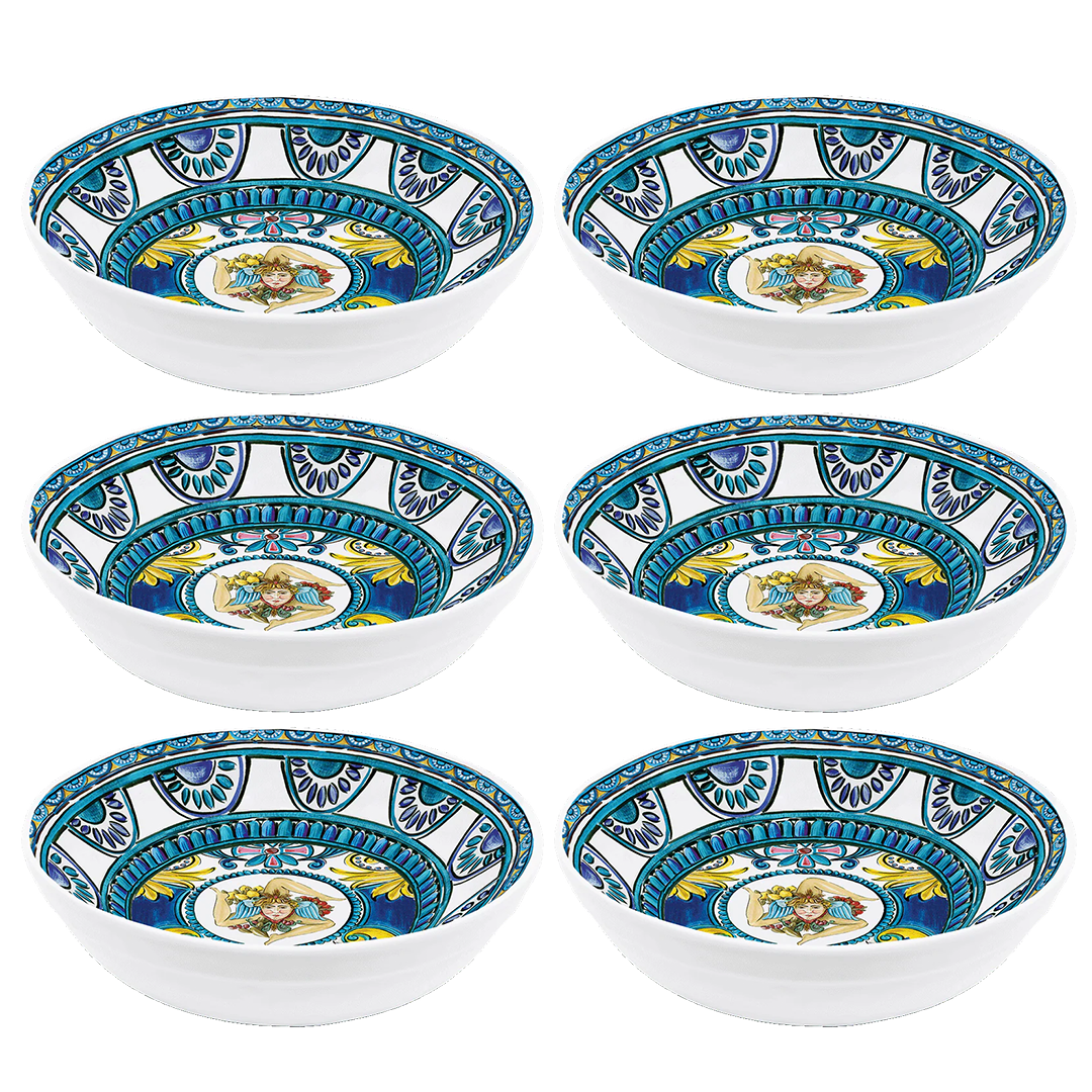 סט 6 צלחות עמוקות - Sicily | כחול