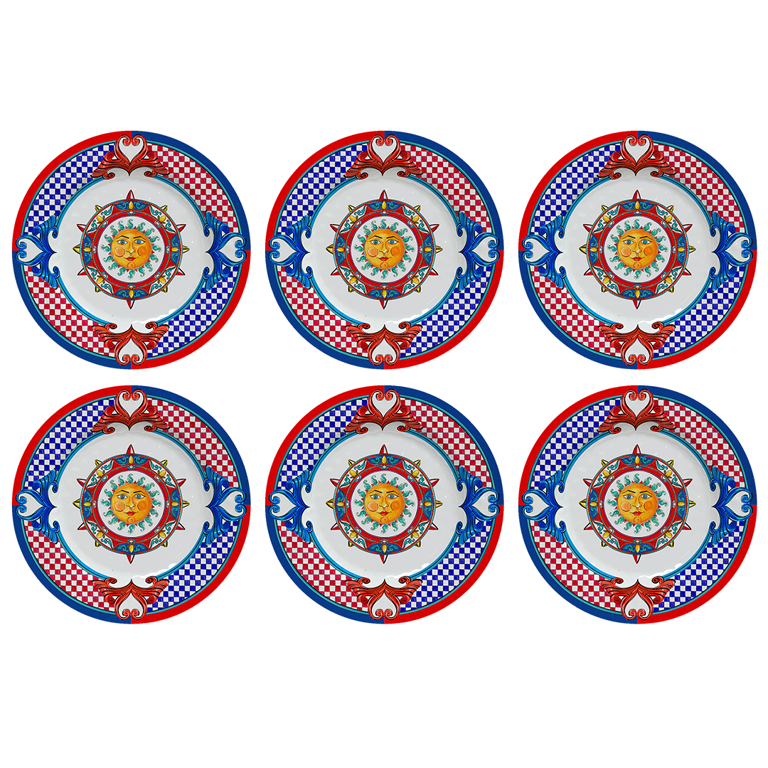 סט 6 צלחות עיקריות - Sole Mio