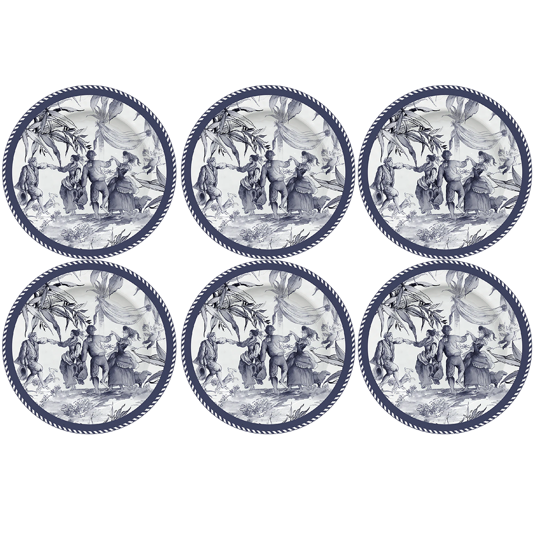 סט 6 צלחות עיקריות - Versailles