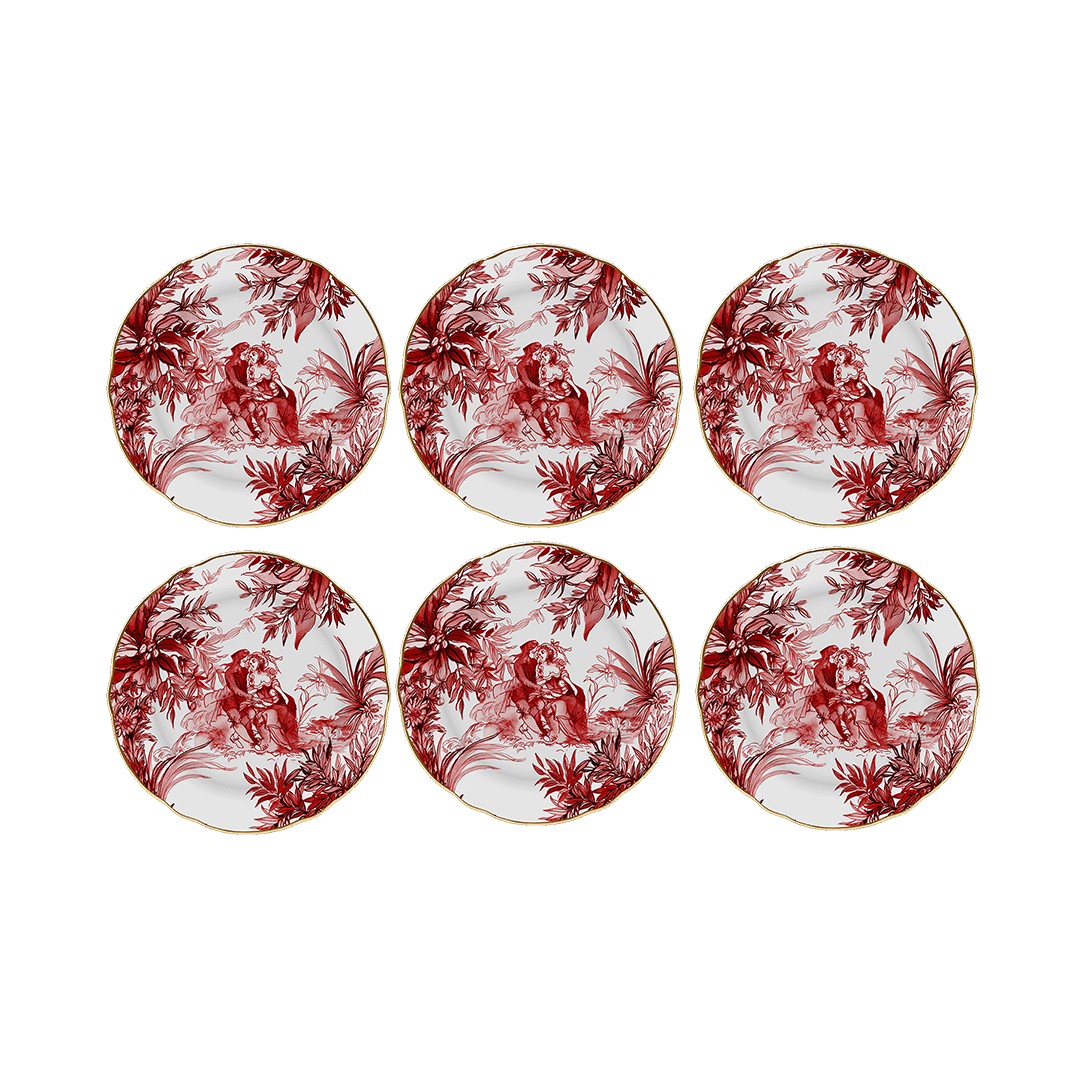 סט 6 צלחות ראשונה/קינוח - Le rouge | PLAROU