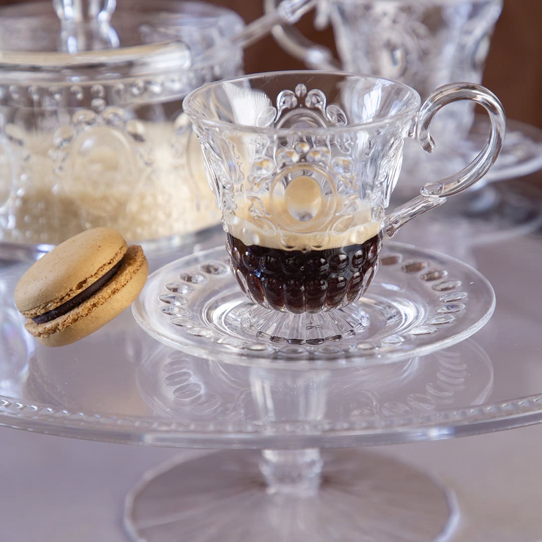 סט 2 ספלים עם תחתיות - Baroque & Rock