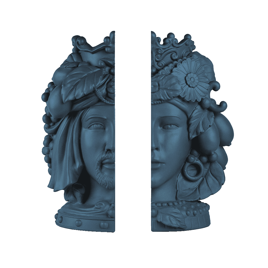 מעמד ספרים דו-ראשי במגוון צבעים - כחול אפור