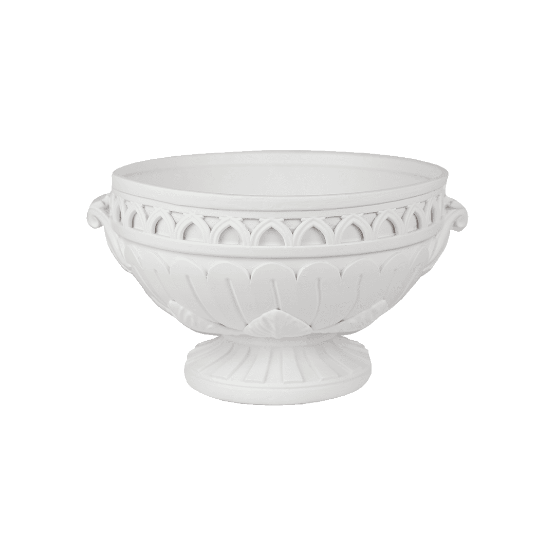 מעמד/קערה על רגל במגוון צבעים - לבן