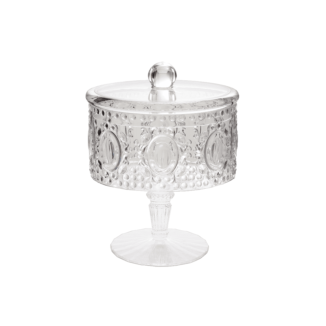 כלי אחסון על רגל עם מכסה - מיני