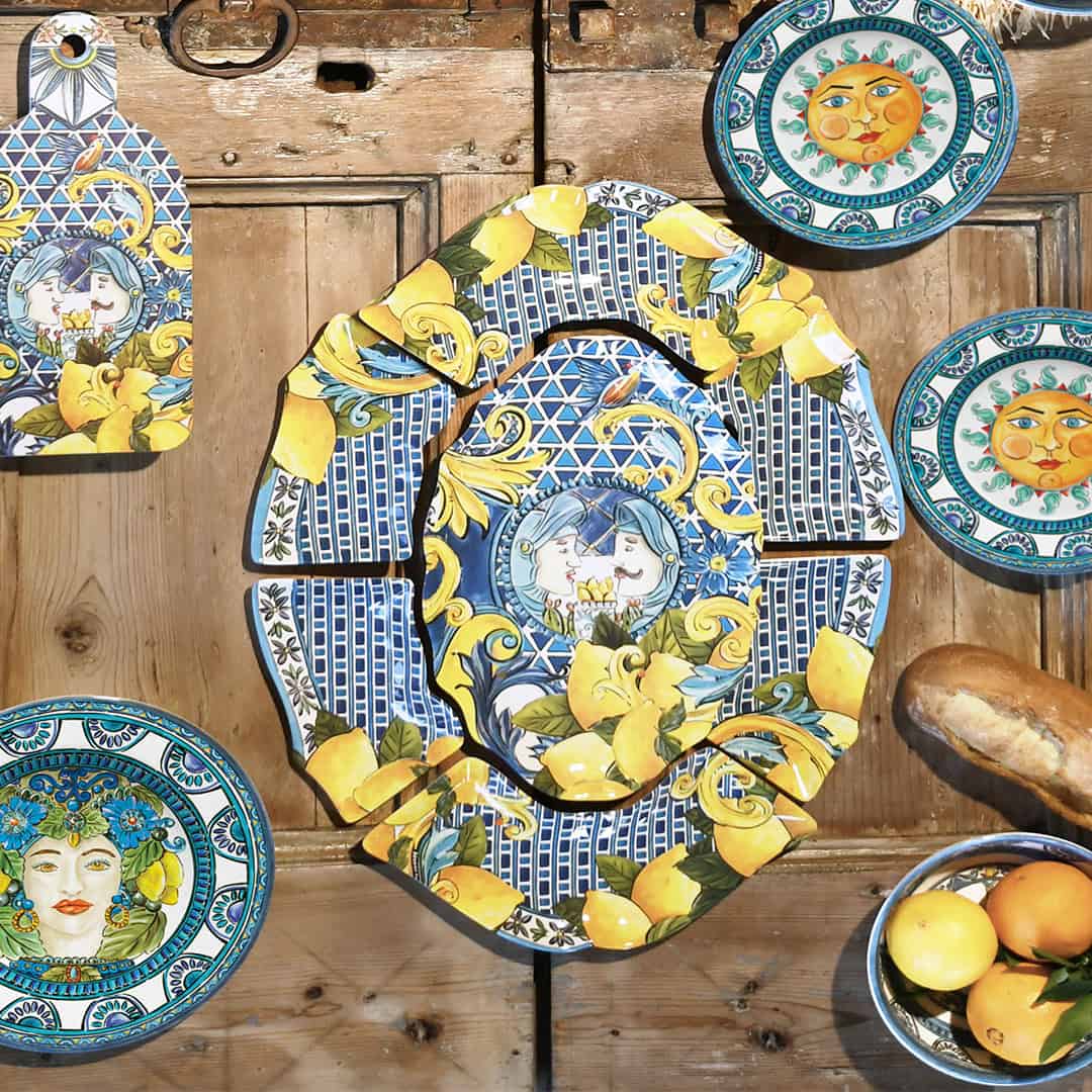 סט צלחות 7 חלקים מודולרית במגוון צבעים - Sicily | כחול