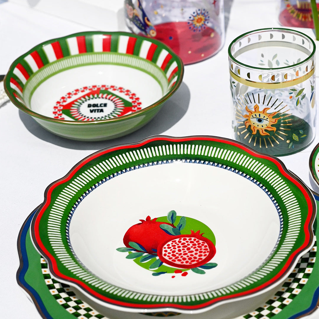 צלחת עמוקה - רימון