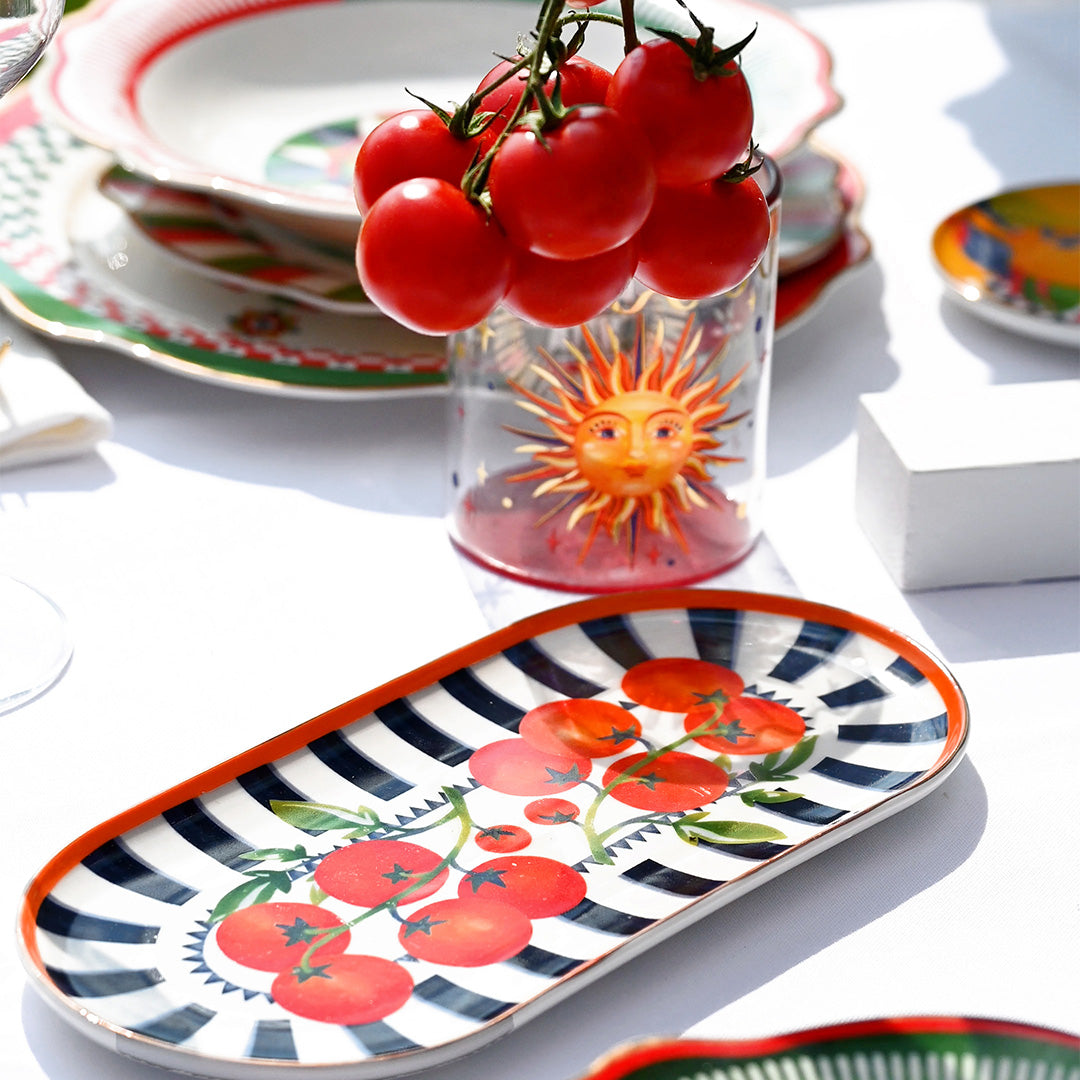 צלחת הגשה אובלית - Dolce Vita | עגבניות