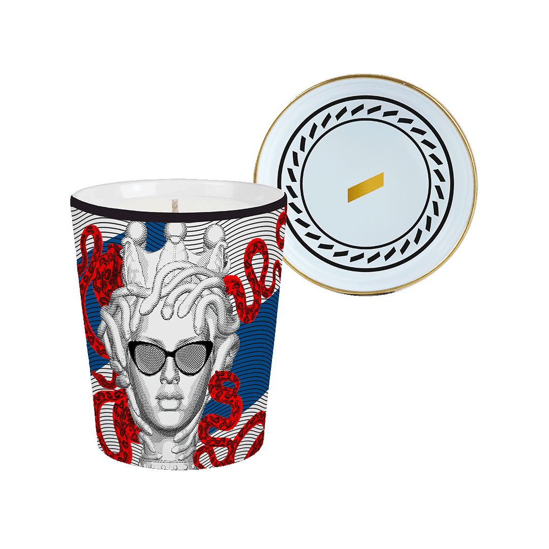 נר בכוס פורצלן עם מכסה במגוון דגמים - LA VIPERA