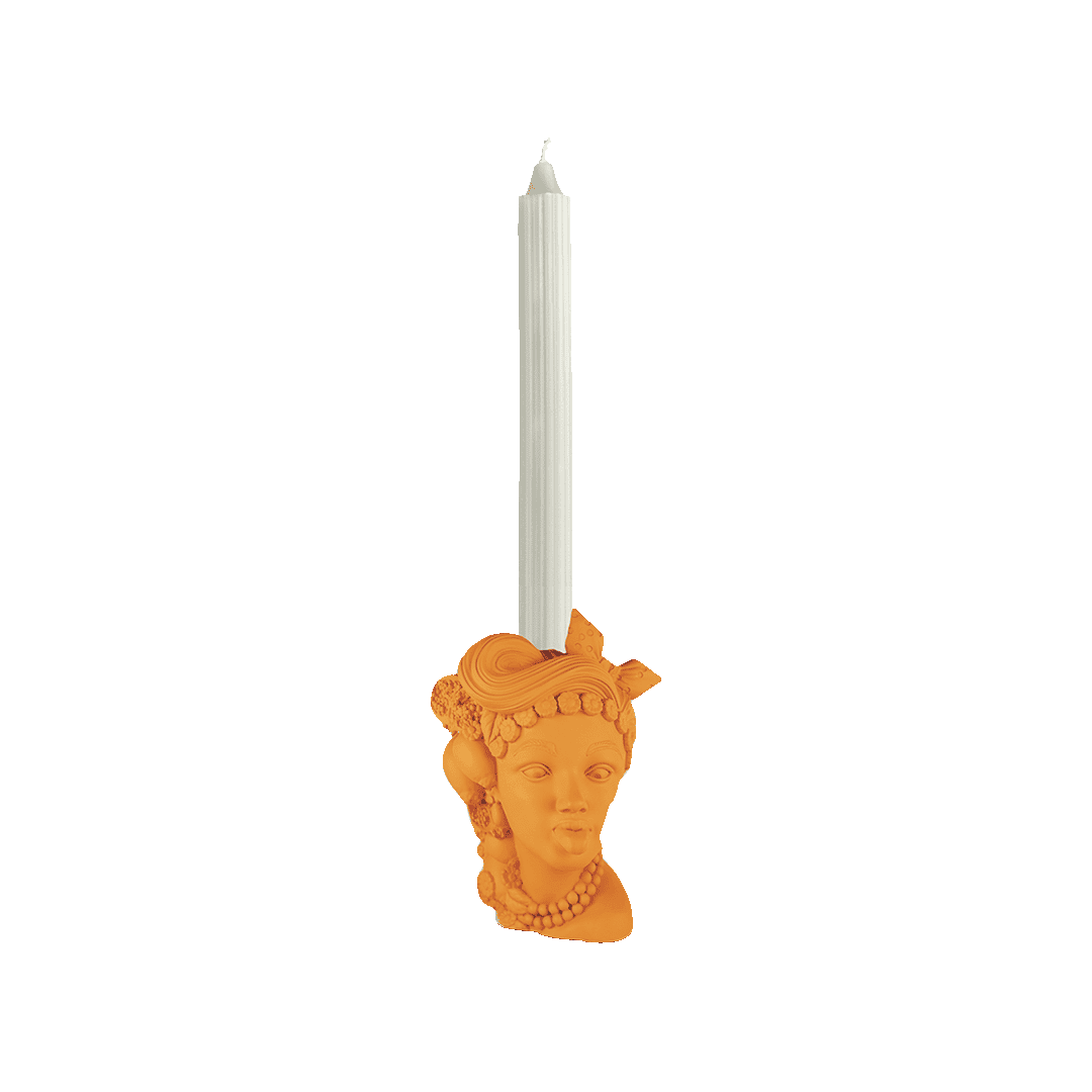 פמוט נר במגוון צבעים - אוכרה | L'IRRIVERENTE