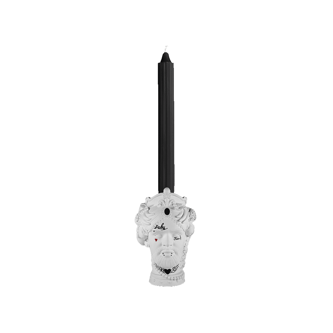 פמוט נר במגוון צבעים - לבן | IL TRASGRESSIVO