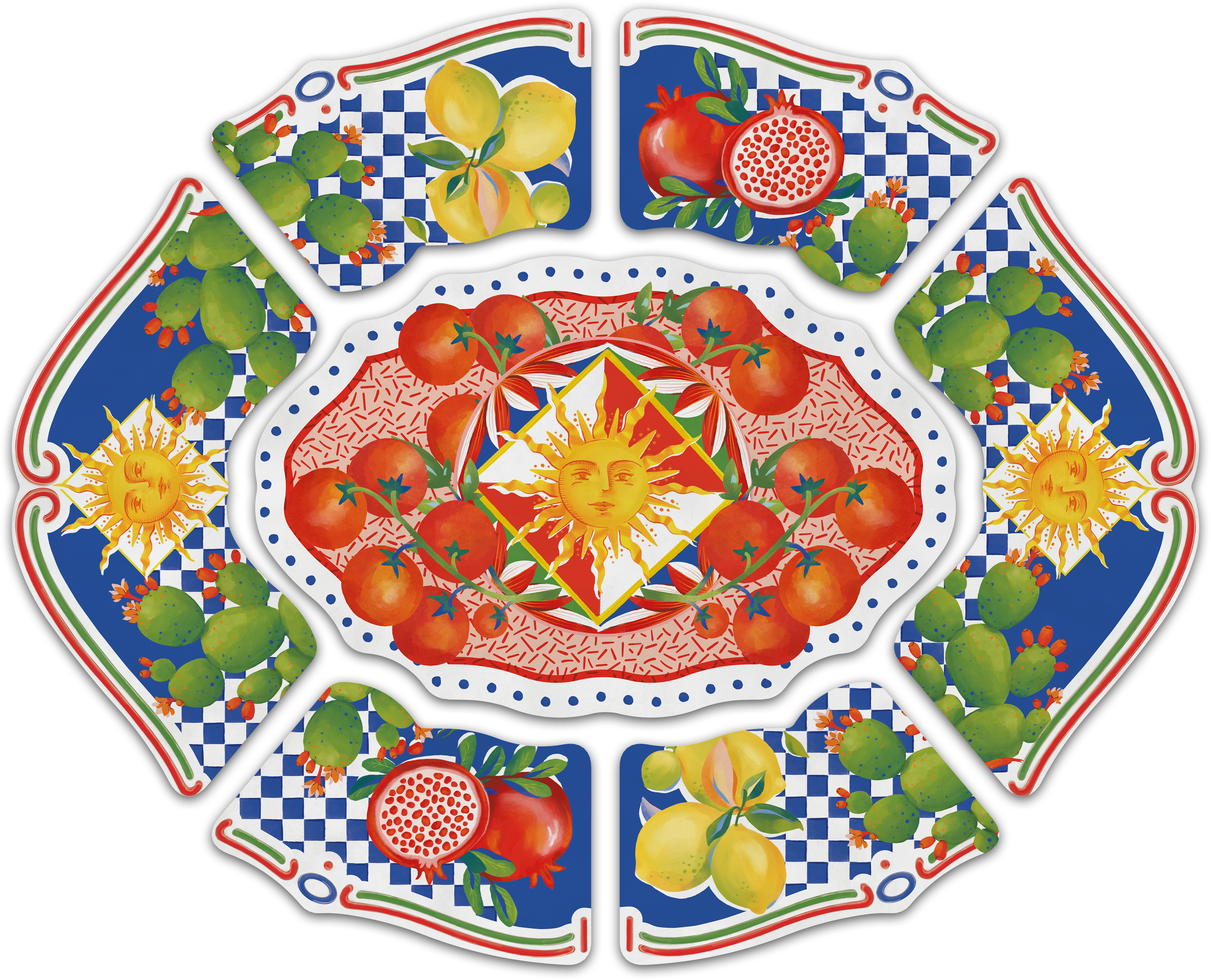 סט צלחות 7 חלקים מודולרית - Dolce Vita