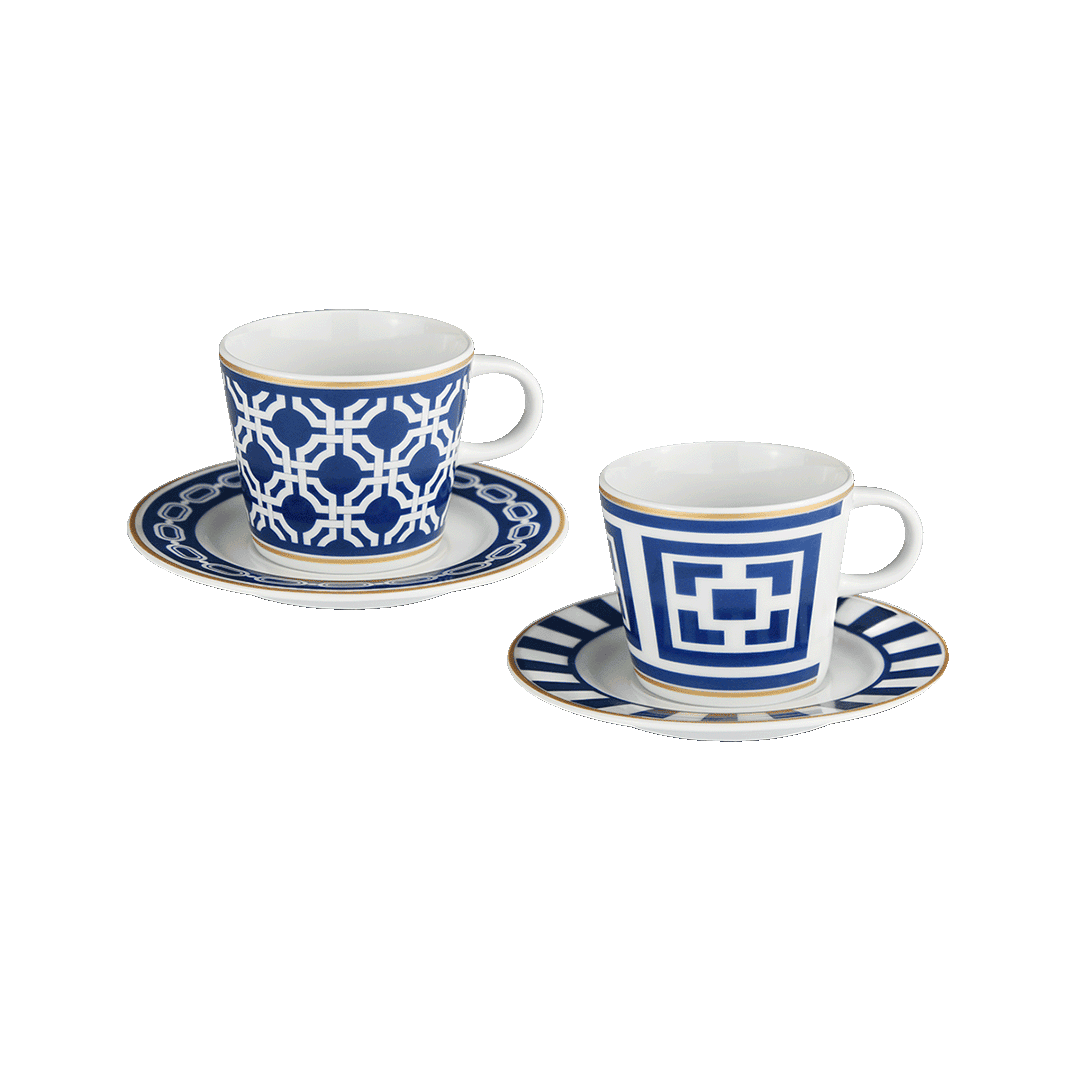 סט 2 ספלים עם תחתיות - Infinity