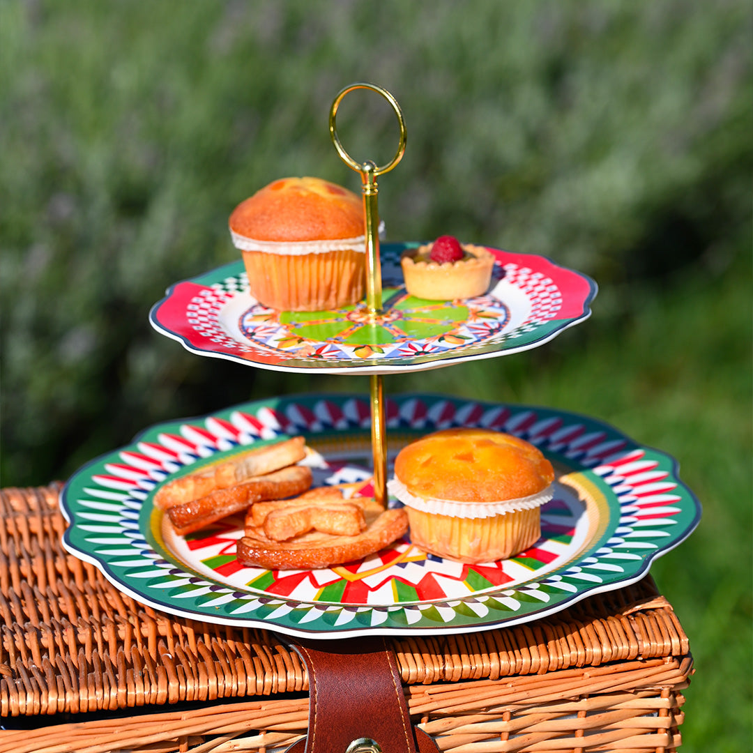 מעמד קינוחים שתי קומות במגוון דגמים - לימון - Dolce Vita