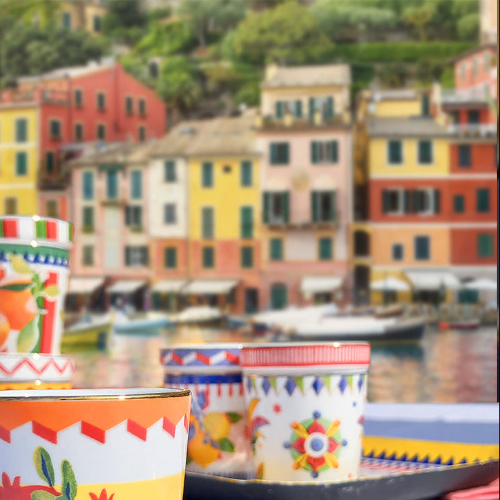 ספל עם מכסה/צלחת במגוון דגמים - לימון - Dolce Vita