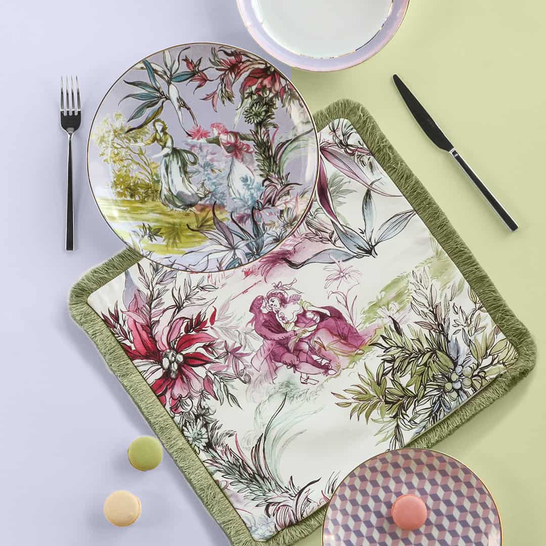 פלייסמט מרובע במגוון צבעים - ירוק - Firenze