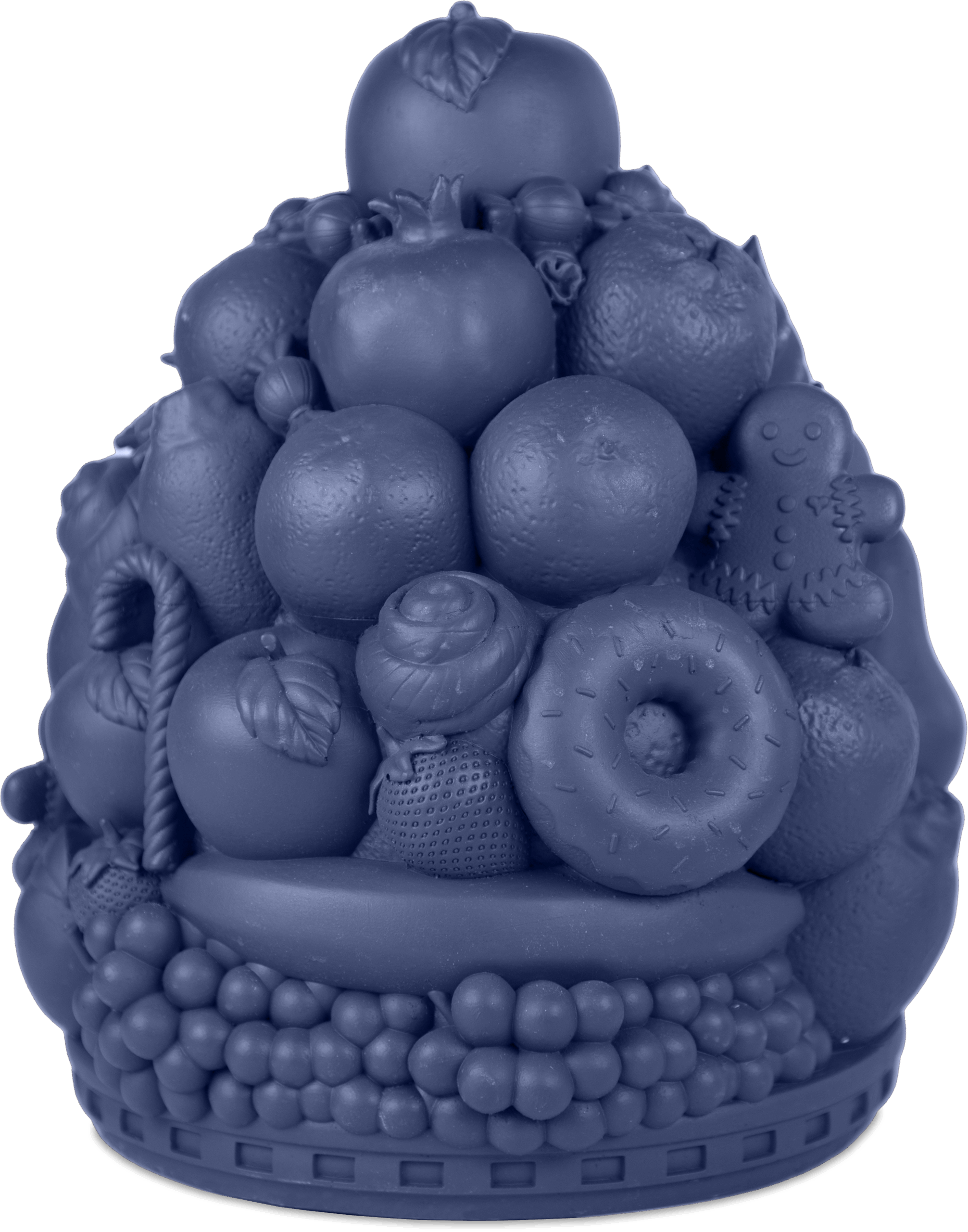 פסל פירות מעוצבים במגוון צבעים - כחול