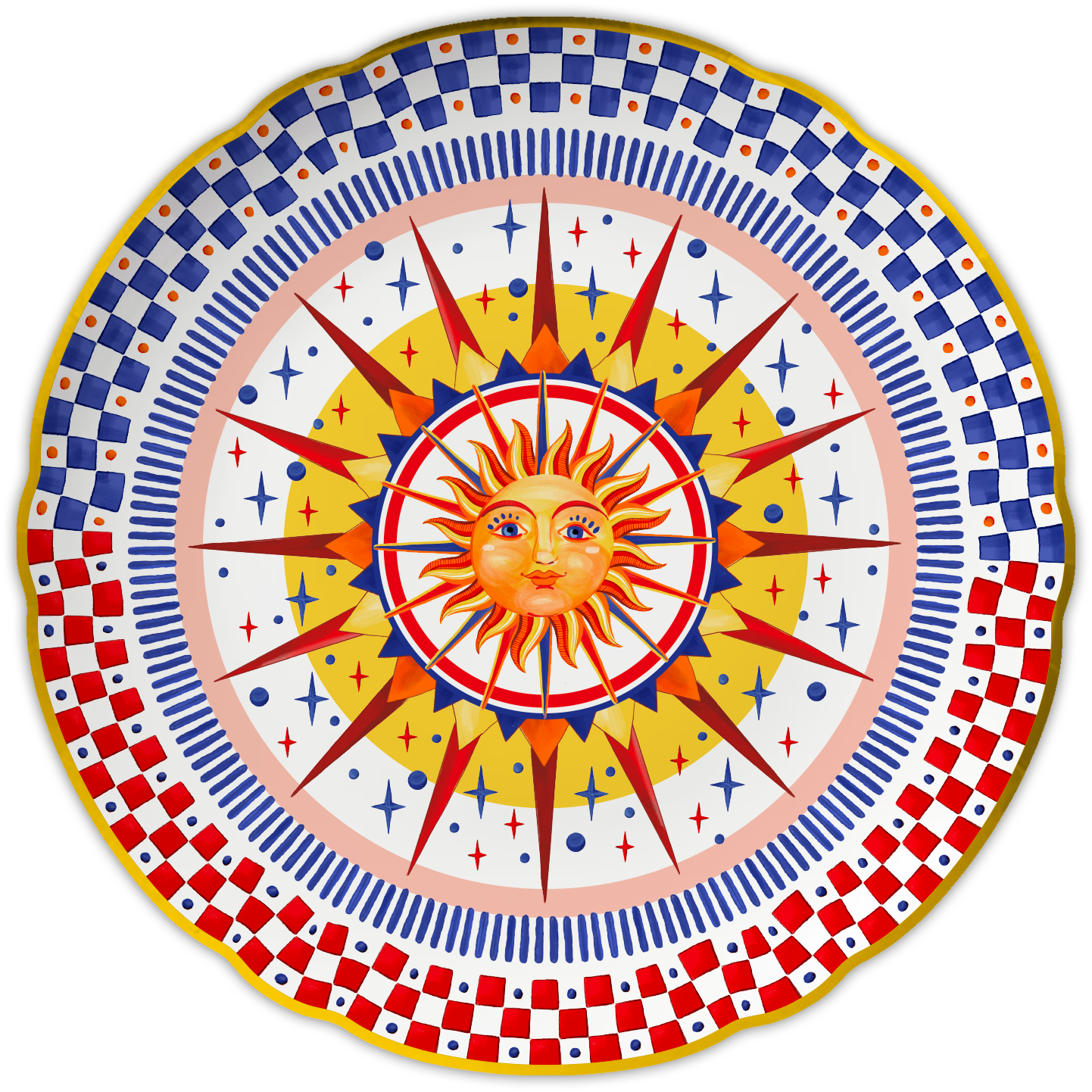 צלחת הגשה - שמש - Dolce Vita