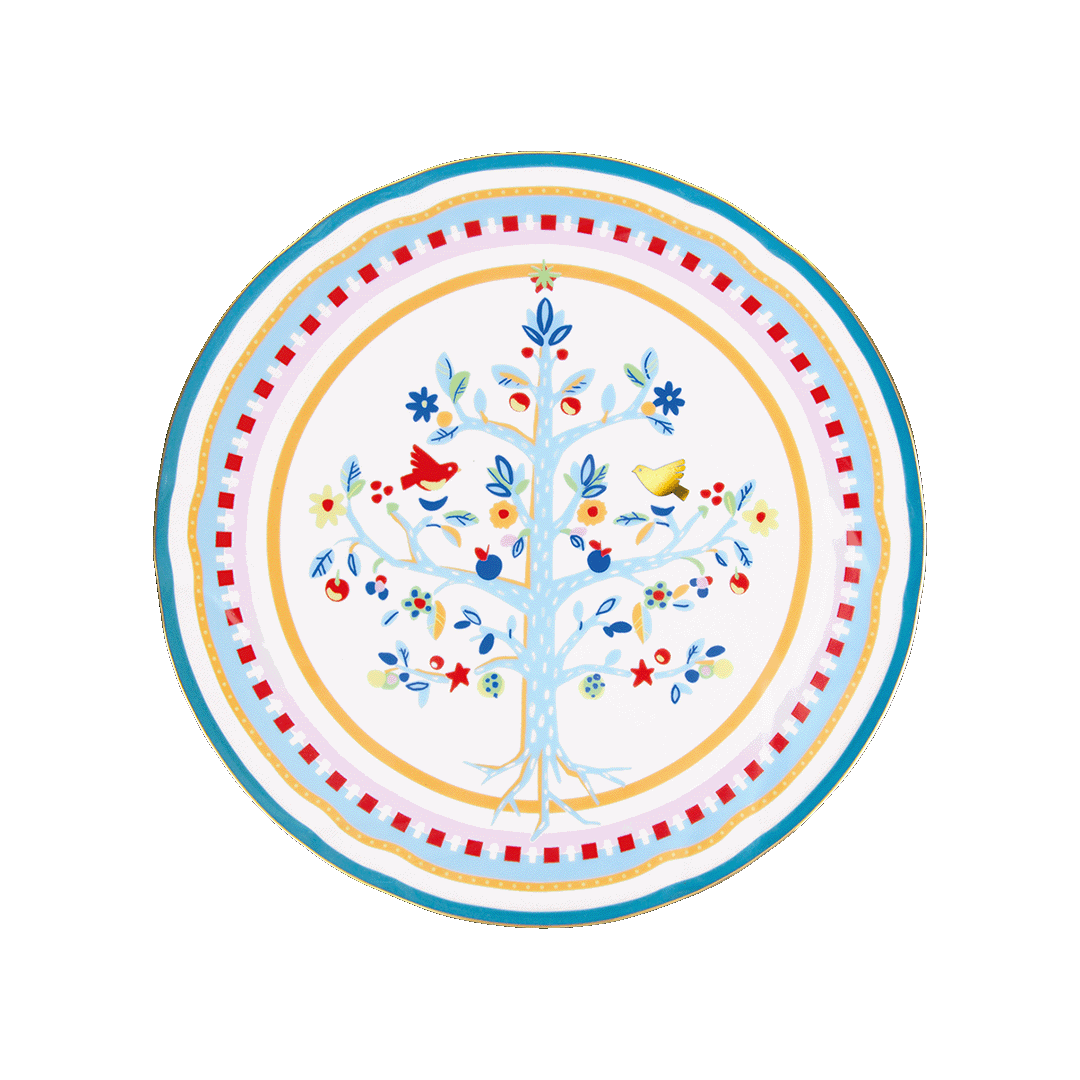 צלחת הגשה עגולה במגוון דגמים - TREE OF LIFE