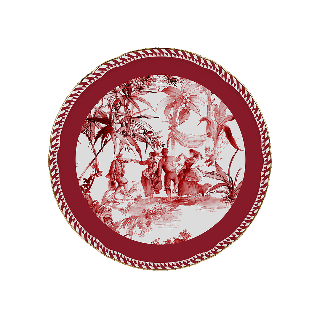 צלחת הגשה עגולה - Le rouge