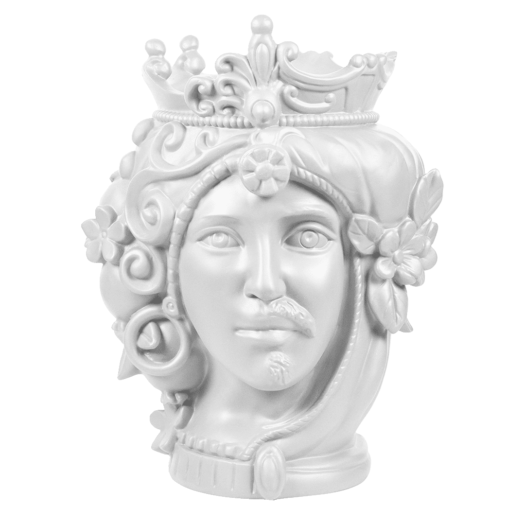 אגרטל דו-ראשי גדול - לבן