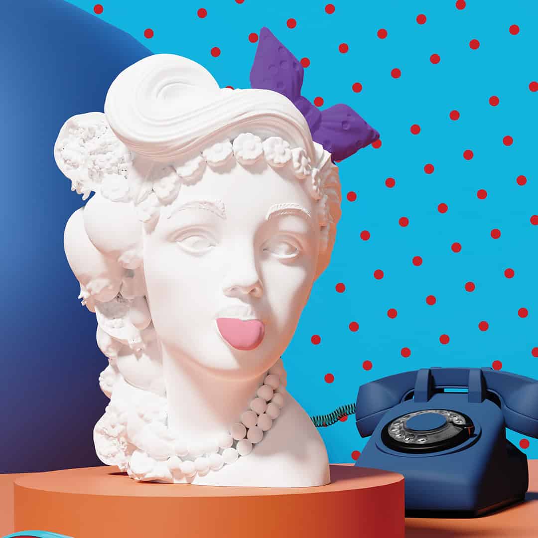 ראש דקורטיבי במגוון צבעים - לבן | L'IRRIVERENTE