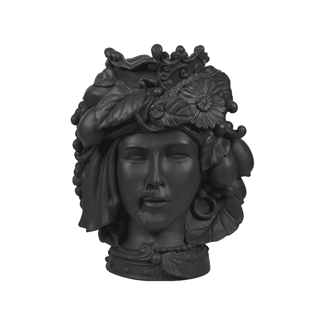 אגרטל דו-ראשי בינוני - שחור