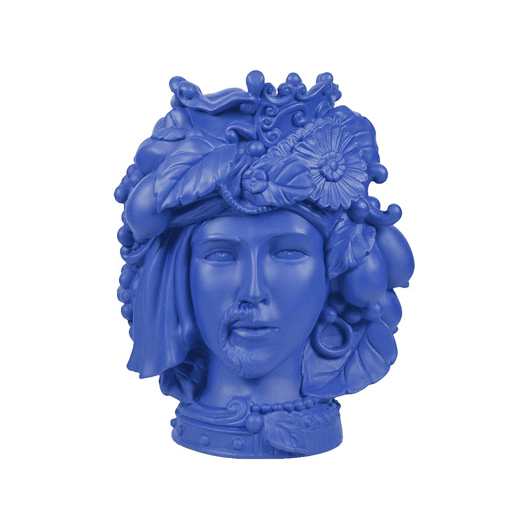 אגרטל דו-ראשי בינוני - כחול