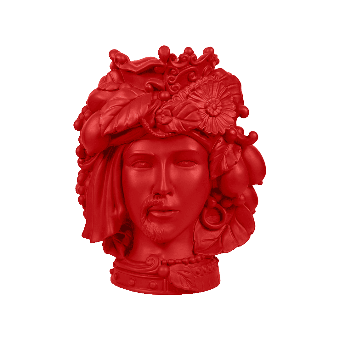 אגרטל דו-ראשי בינוני - אדום