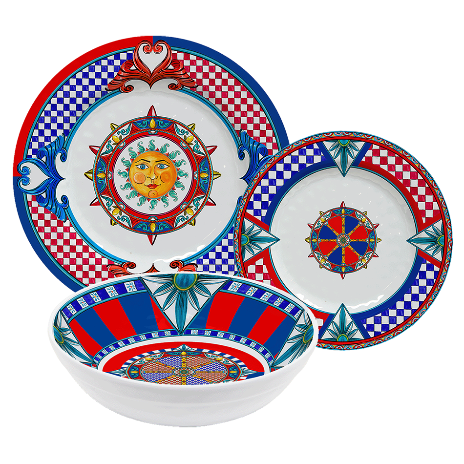 סט צלחות 18 חלקים - Sole Mio