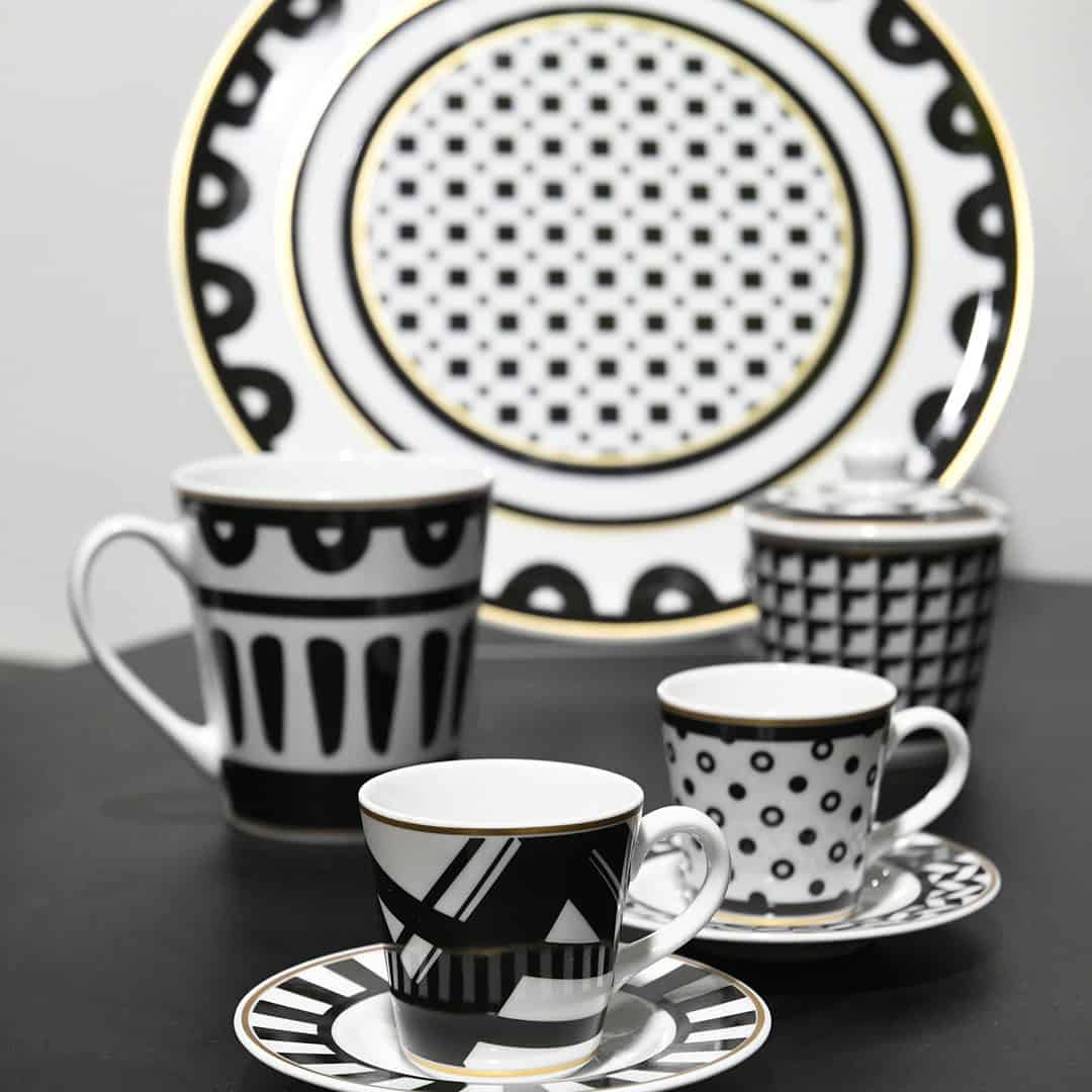 סט 2 ספלי אספרסו עם תחתיות - Optical