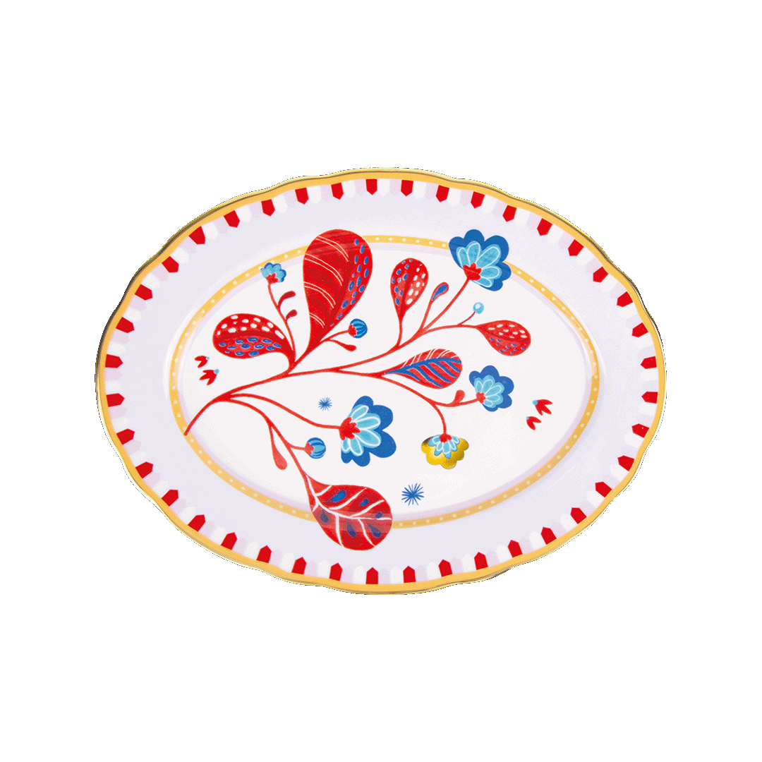 צלחת הגשה אובלית במגוון דגמים - LEAVES