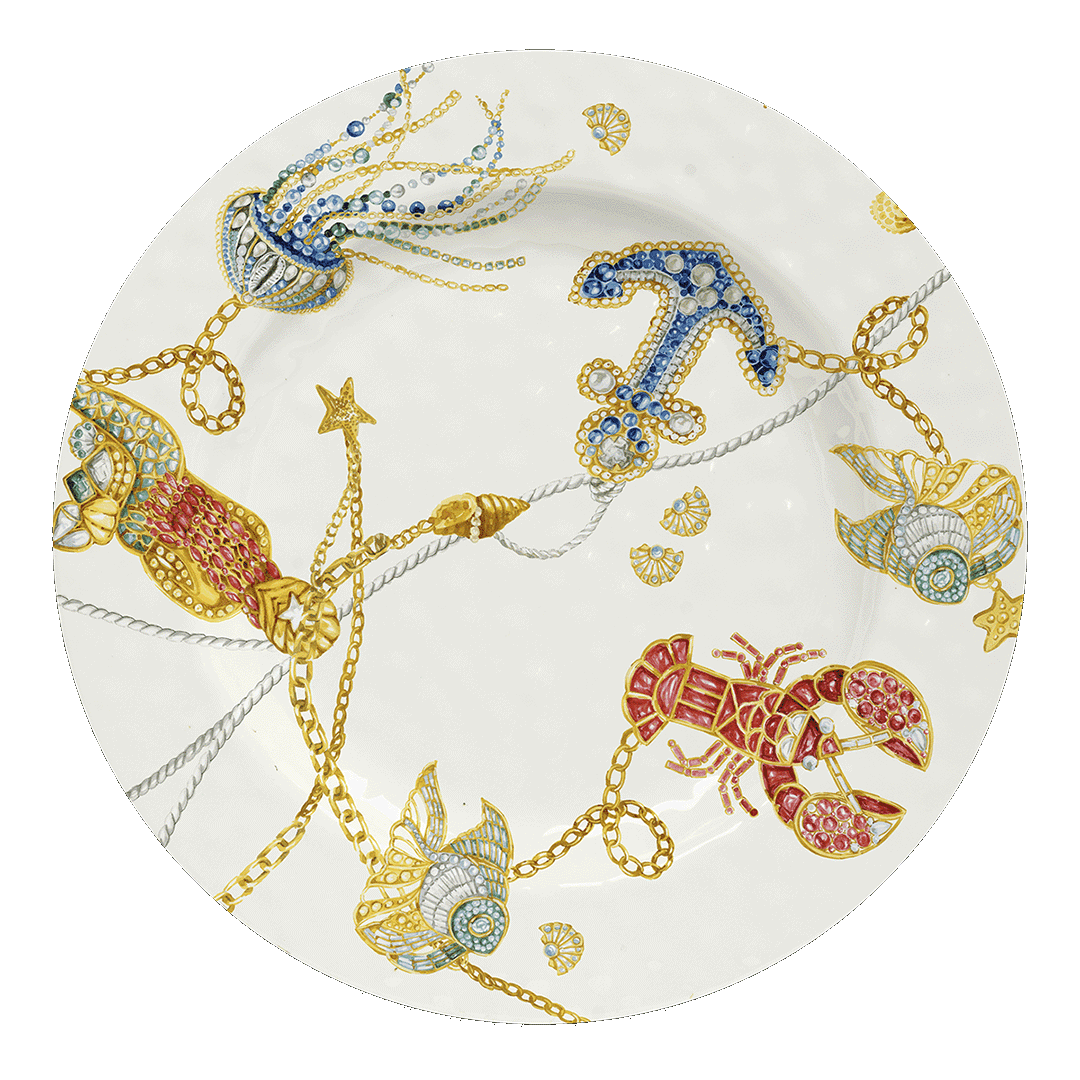 סט 6 צלחות עיקריות - Portofino | עם שוליים