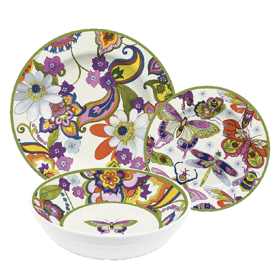 סט צלחות 18 חלקים - Amazzonia