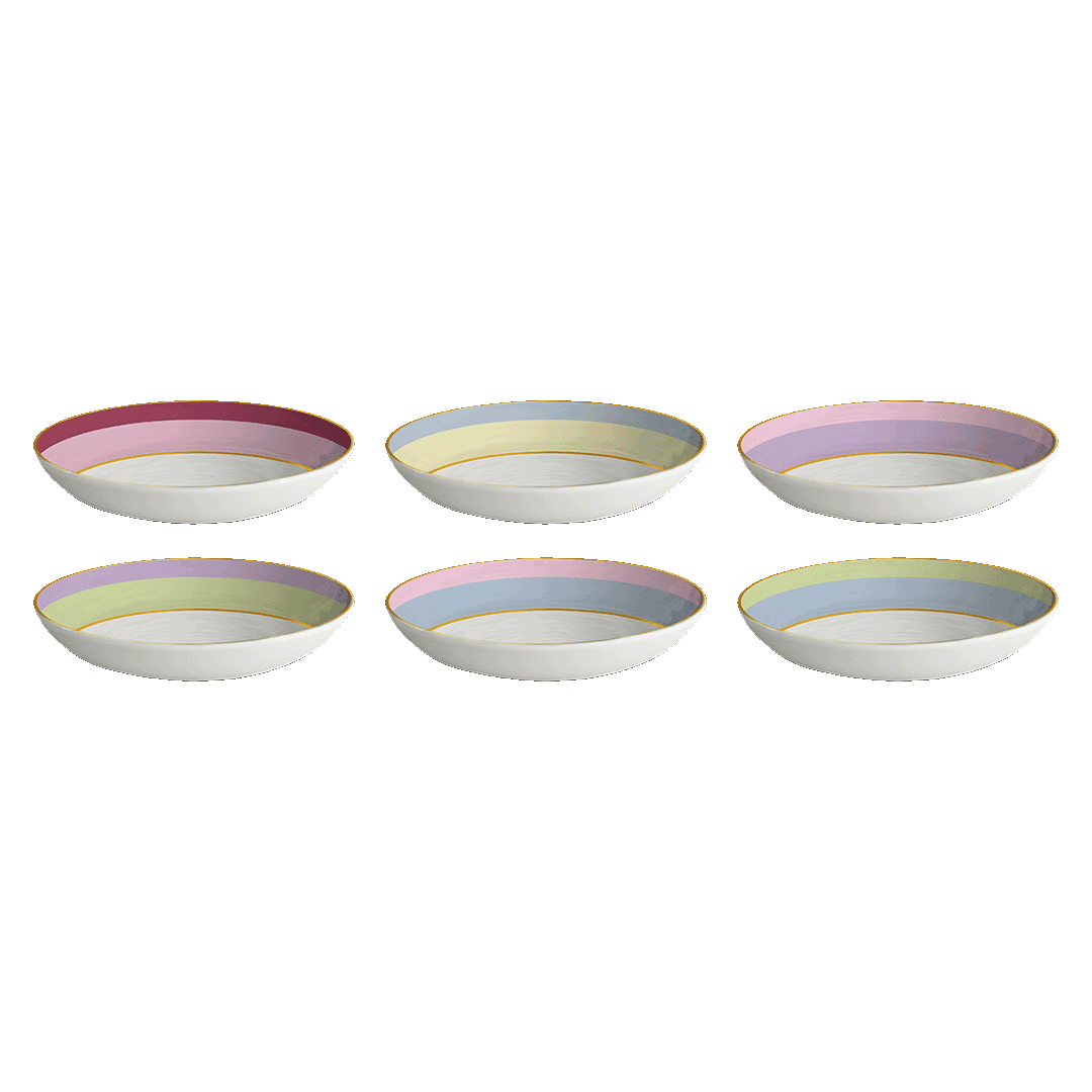 סט 6 צלחות עמוקות במגוון דגמים - Firenze | PLAFIR