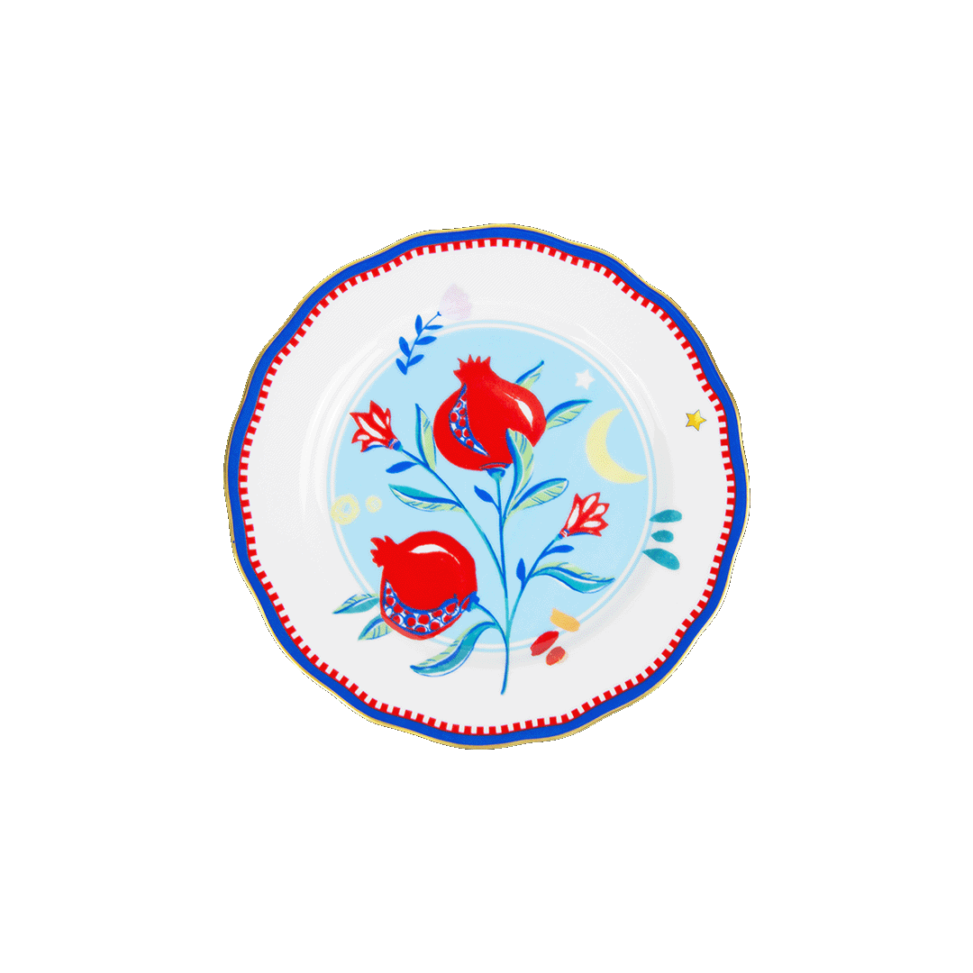 צלחת ראשונה/קינוח במגוון דגמים - POMEGRANATE