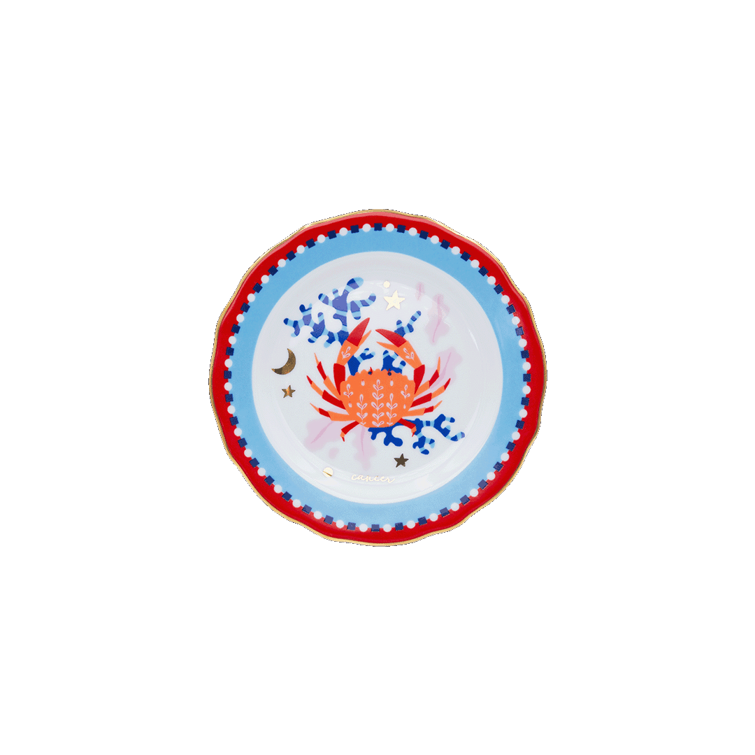 צלוחית במגוון סמלי גלגל המזלות - סרטן