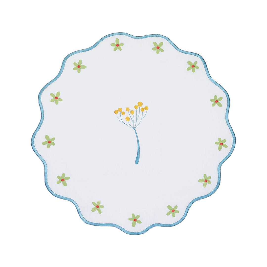 פלייסמט עגול רקום במגוון דגמים - SKY RIM