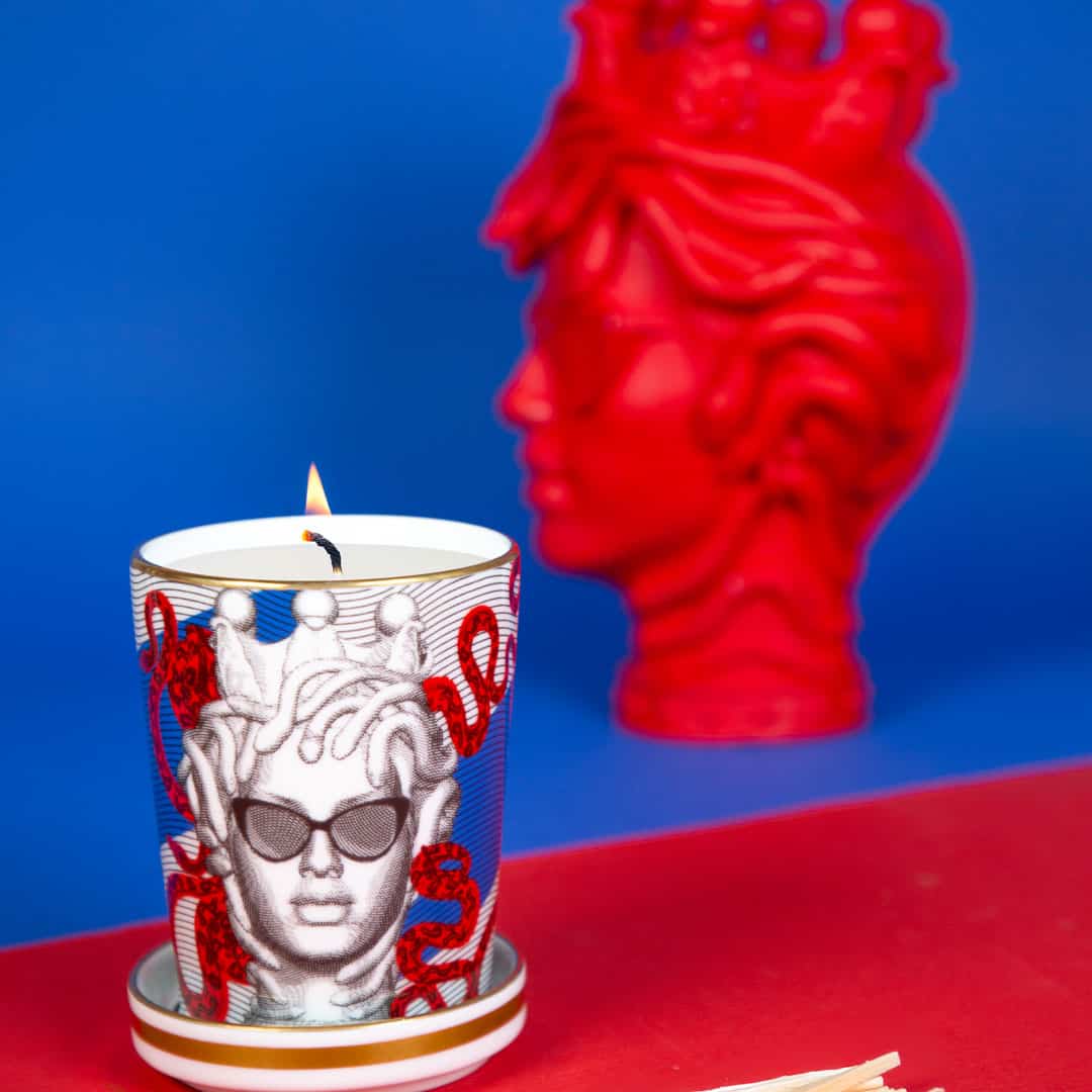 נר בכוס פורצלן עם מכסה במגוון דגמים - LA VIPERA