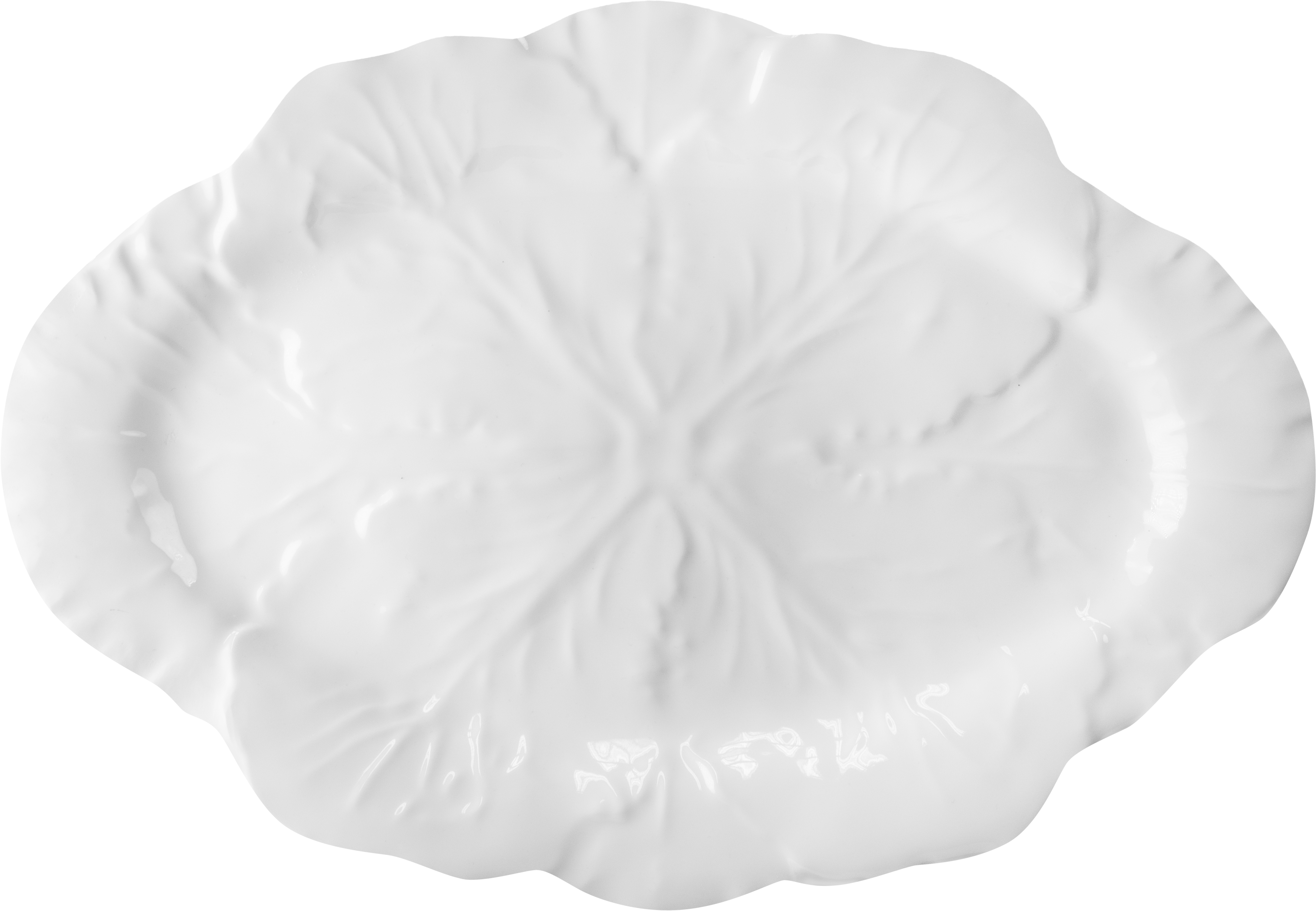 צלחת הגשה אובלית במגוון צבעים - לבן