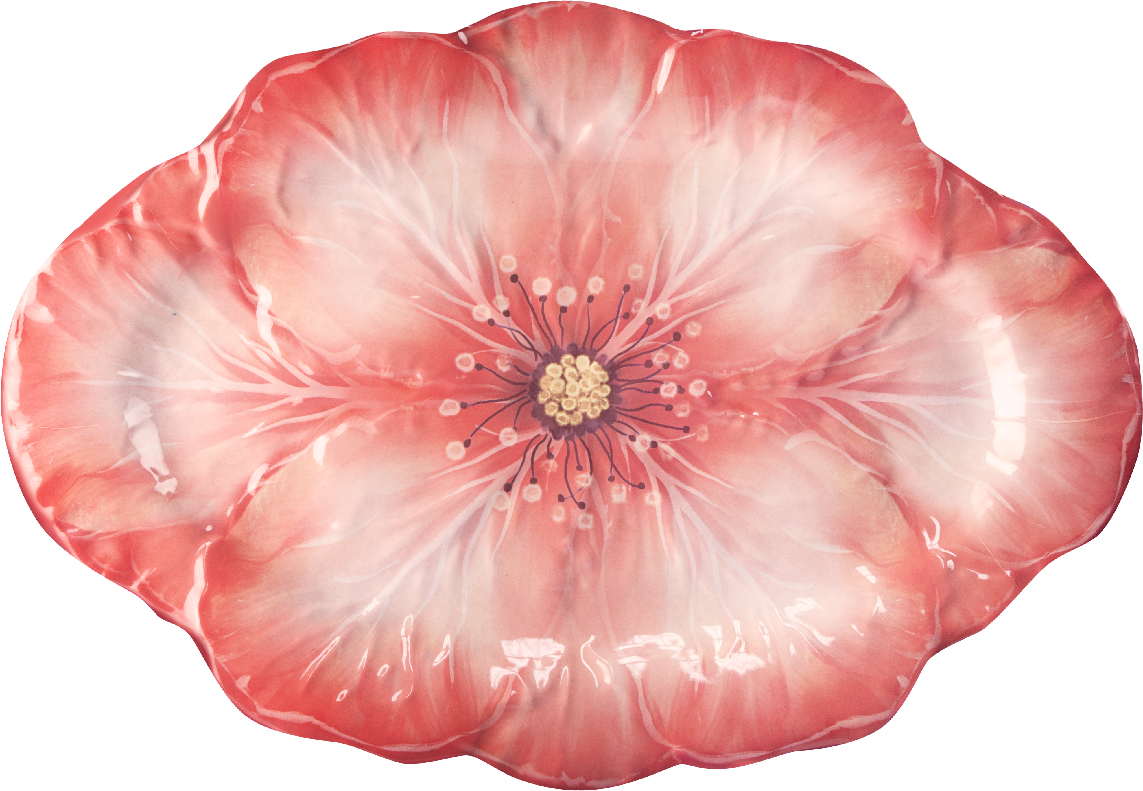 צלחת הגשה אובלית במגוון צבעים - אלמוג