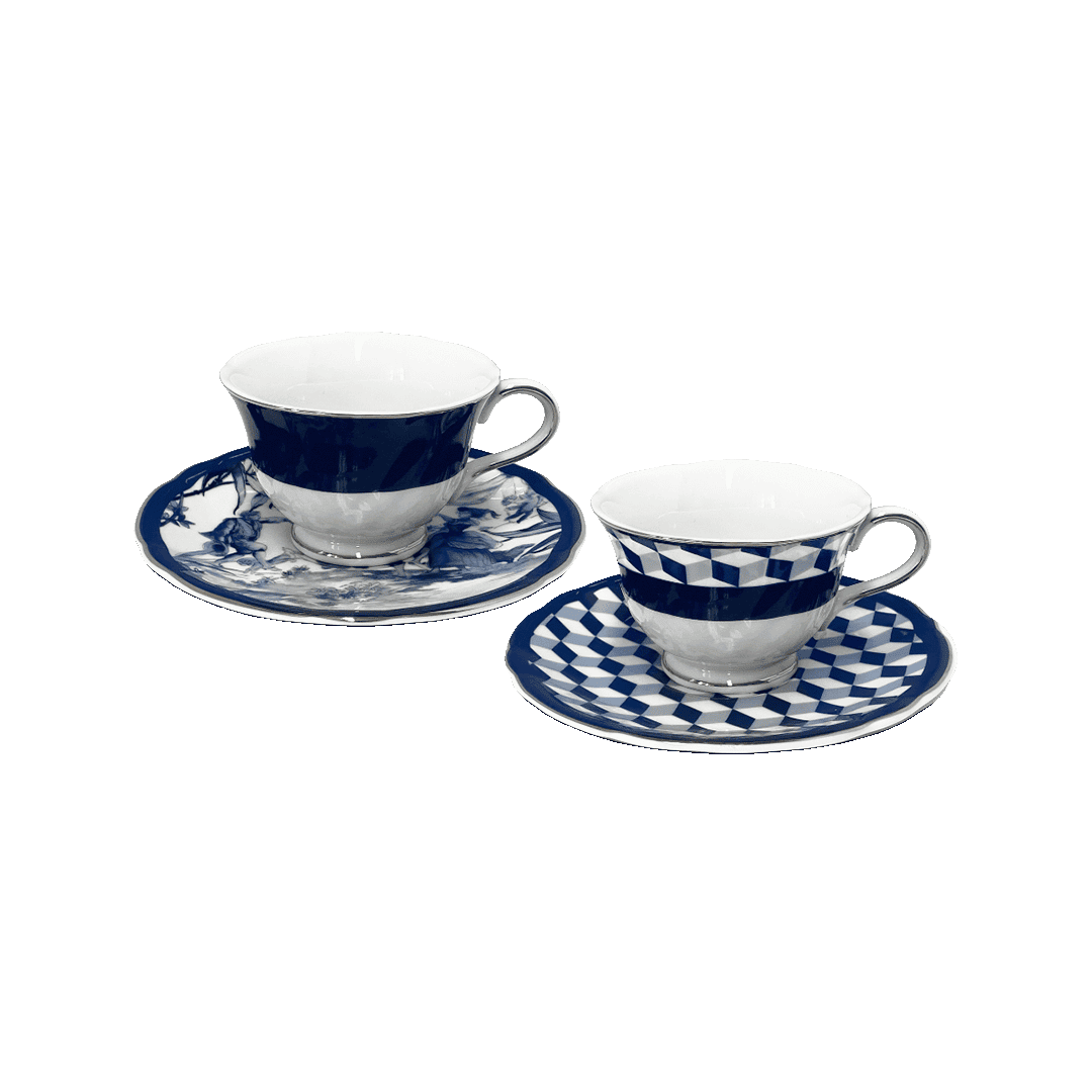 סט 2 ספלים עם תחתיות - Versailles