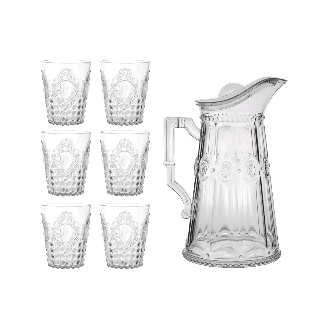 סט 6 כוסות וקנקן - Baroque & Rock