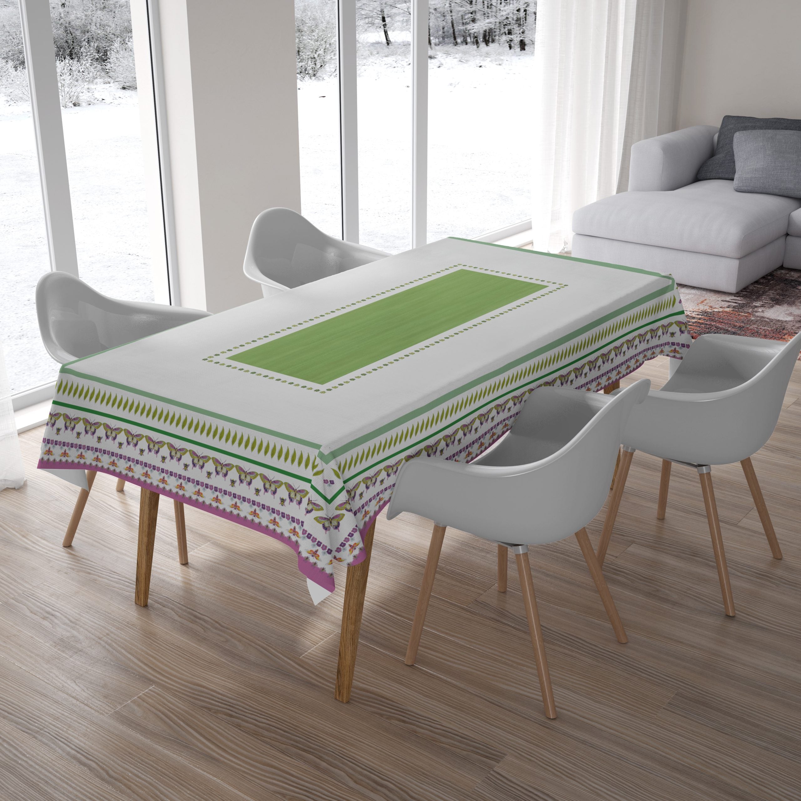 מפת שולחן דוחה כתמים מלבנית - Amazzonia | 160X240 | ירוק