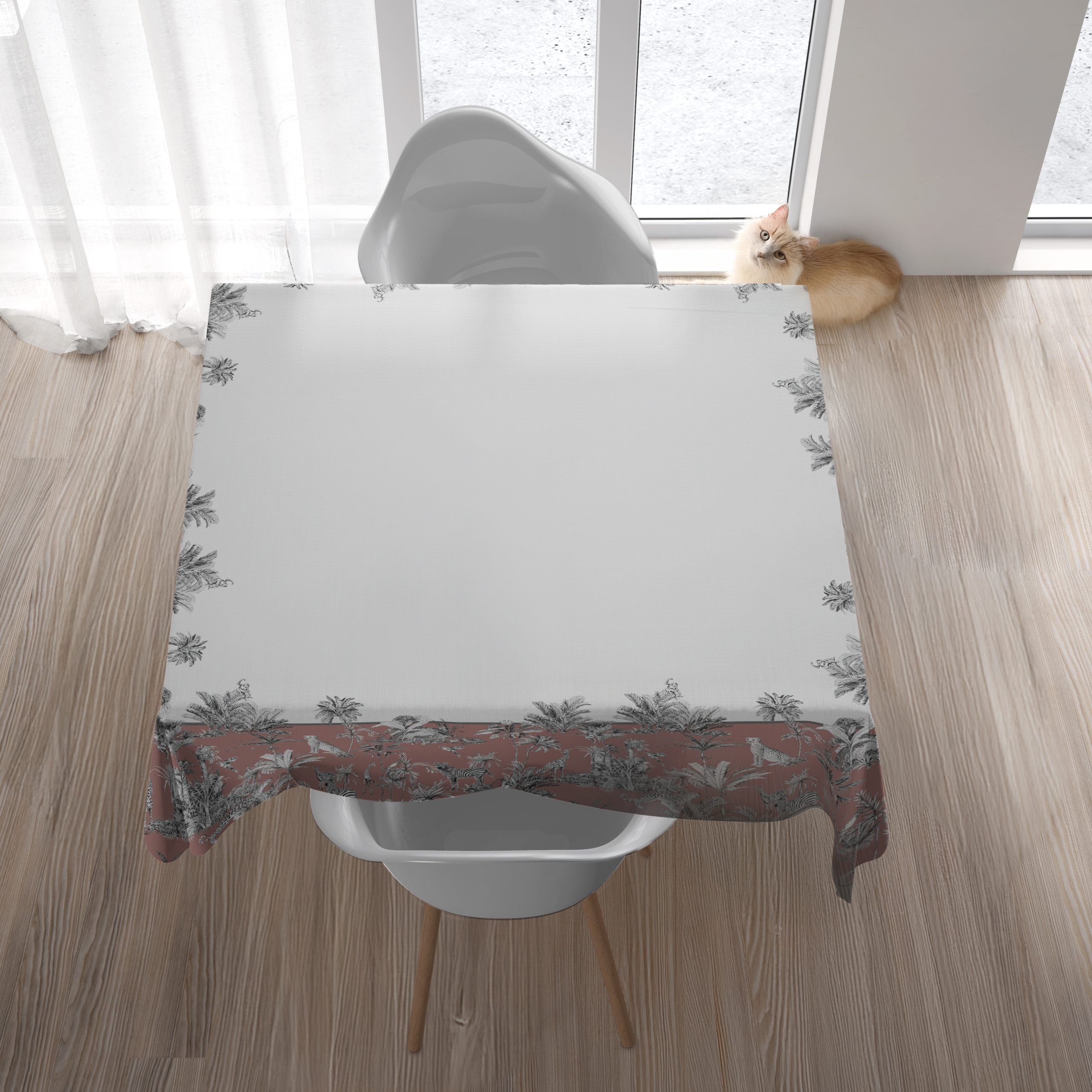 מפת שולחן מרובעת - CLASSIC | 220X220 | לבן