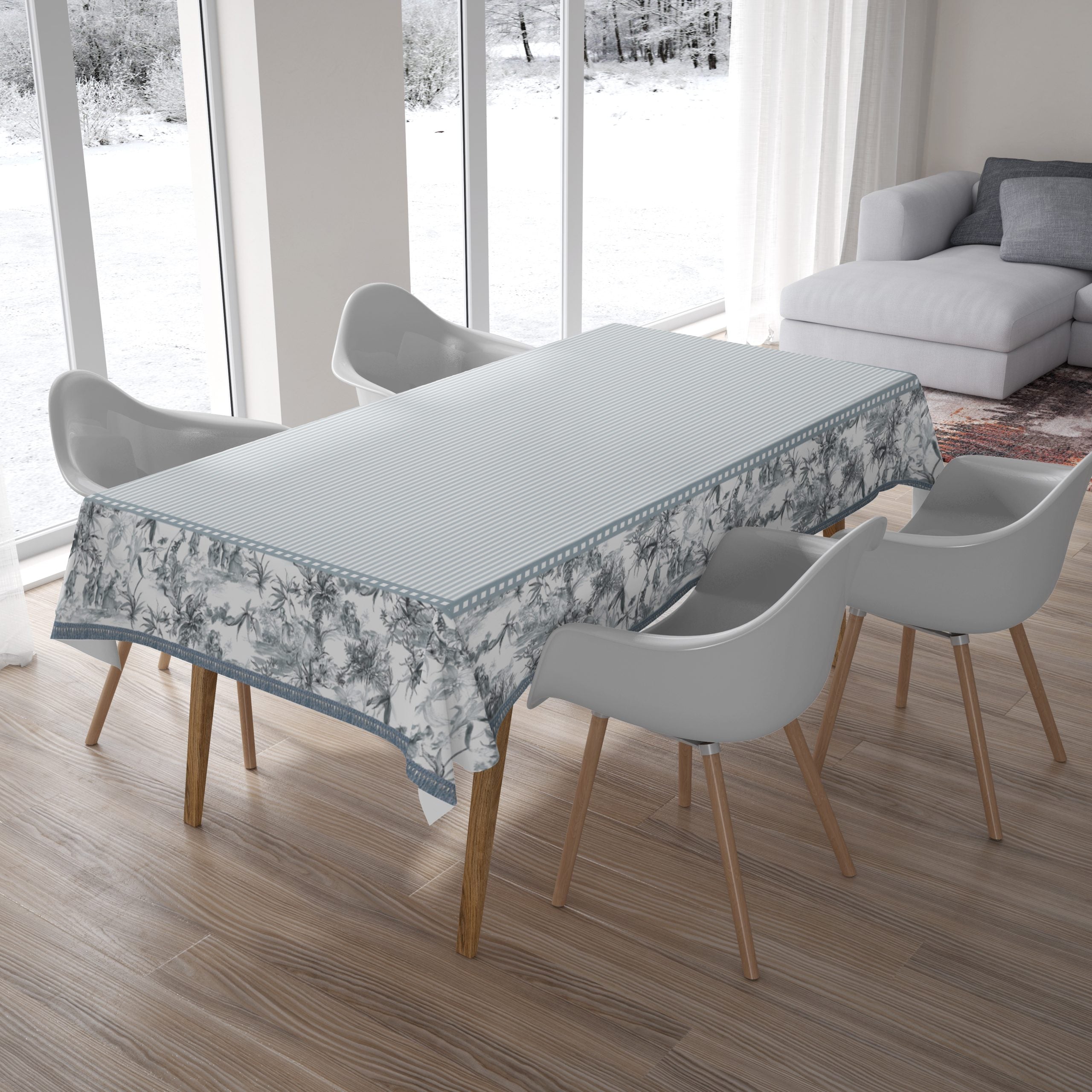 מפת שולחן מלבנית דוחה כתמים - Joke | 160x24 | כחול